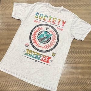 SOCIETY heather gray t shirt size L